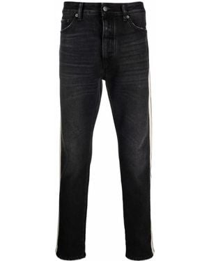 Palm Angels Slim-Fit-Jeans Mit Streifen - Schwarz