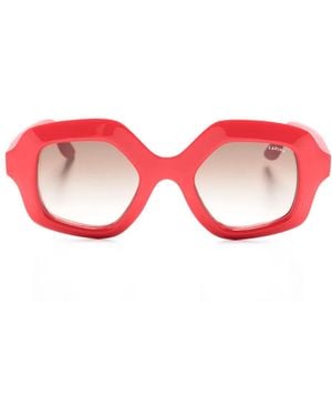 LAPIMA Cecilia Oversize-Frame Sunglasses - Red