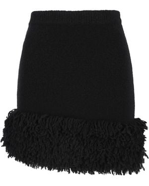 Loewe Fringed Asymmetric Mini Skirt - Black