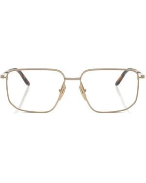 Prada Bril Met Geometrisch Montuur - Wit