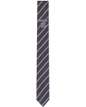 Thom Browne Cravatta Browne 65 Con Effetto Jacquard - Blu