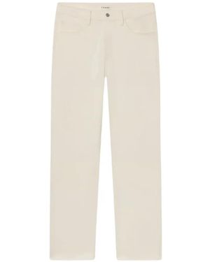 FRAME Straight-Leg Jeans - White