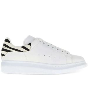 McQueen Oversized Leather Trainers - White