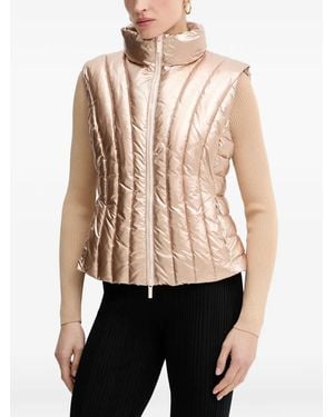 ARMANI EXCHANGE Padded Zip-Fastening Gilet - Natural