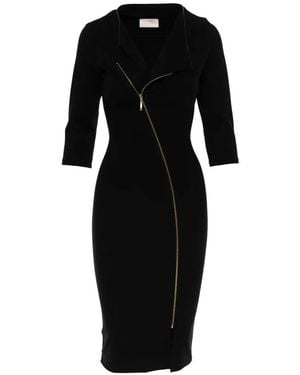 ROSERRY Vestido midi con cremallera - Negro