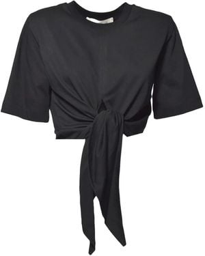 Nineminutes Knotted Short-Sleeved Top - Black
