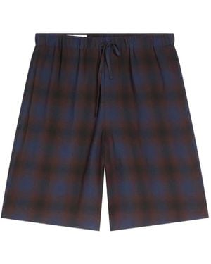 Dries Van Noten Viscose Shorts - Blue