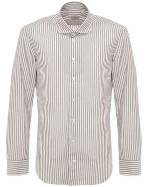 BASTONCINO Striped Long-Sleeve Shirt - White