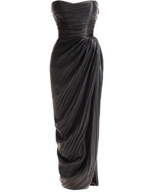 Maria Lucia Hohan Plissiertes Midikleid Mit Seitenschlitz - Schwarz