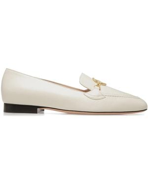 Bally O'Brien Goat Grained Loafers - White