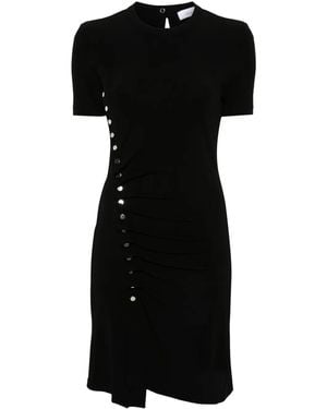 Rabanne Abito Corto Con Ruches - Nero