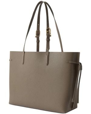 Furla Large Ava Leather Tote Bag - Grey
