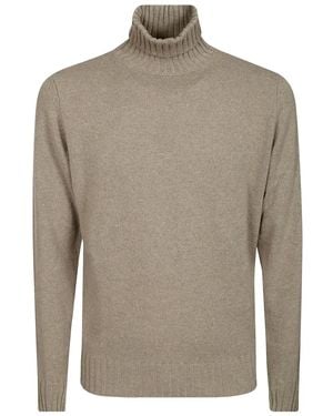 FILIPPO DE LAURENTIIS Gerippter Rollkragenpullover - Grau