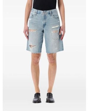 Levi's Baggy Dad Distressed Denim Shorts - Blue