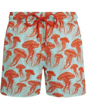 Vilebrequin Jellyfish Print Swim Shorts - Red
