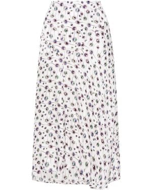 Isabel Marant Lisanne Satin Midi Skirt - White