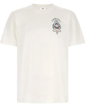 CASABLANCA Hotel Emblem Print T-Shirt - White