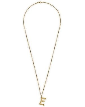 Jewels Aficionado 14k Yellow Gold E-pendant Necklace - Metallic