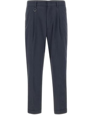 Paolo Pecora Pleated Turned-Up Pants - Blue