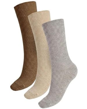 Wolford Ribbed-Knit Stretch-Cotton Socks (Set Of Three) - White