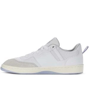 K-swiss Mesh-Panel Leather Sneakers - White