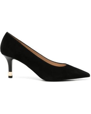 Furla Pointed-Toe Suede Pumps - Black