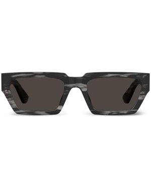 Moschino Logo-Plaque Rectangle-Frame Sunglasses - Grey