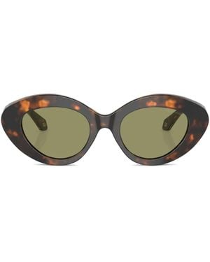 Giorgio Armani Gafas de sol con montura ovalada - Verde