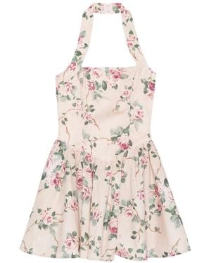 Aniye By Floral-Pattern Midi Dress - White