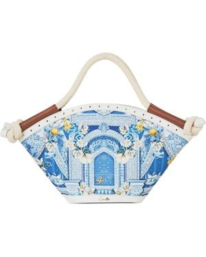 CAMILLA De Nada Granada Floral-Print Knot Tote - Blue