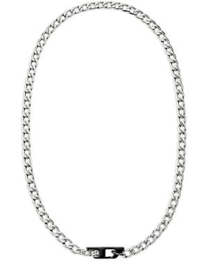 DIESEL D-Logo Chain Necklace - White