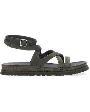 UGG Goldengaze Ankle-Wrap Sandals - Black