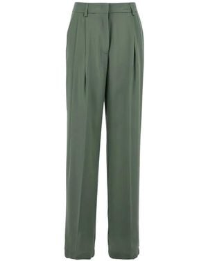Semicouture Pleated Tailored Trousers - Green