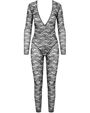 Maison Close Flashback V-Neck Jumpsuit - Black