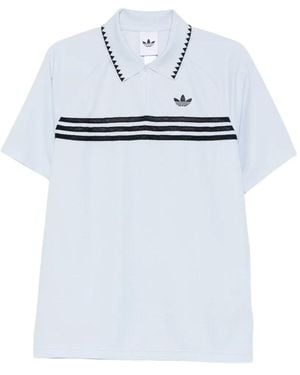 adidas Stripe-Detail Polo Shirt - White