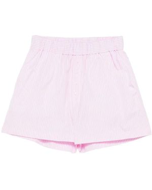 CUANTICO Striped Buttoned Shorts - Pink