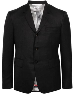 Thom Browne Single-Breasted Wool Blazer - Black