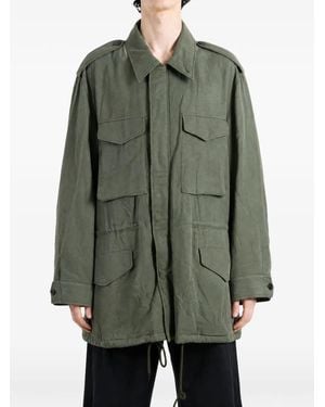 AURALEE Epaulette Multi-Pocket Jacket - Green