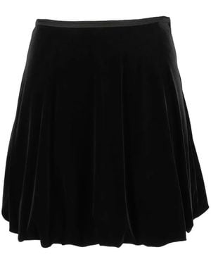 Emporio Armani Velvet Mini Skirt - Black