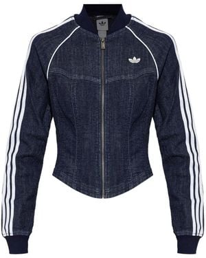 adidas Superstar Corset Side-Stripe Denim Jacket - Blue