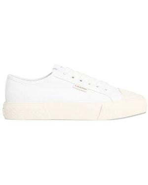 Calvin Klein Luna Logo-patch Platform Trainers - White