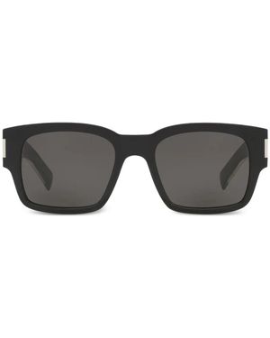 Saint Laurent Rectangle Logo Sunglasses - Gray