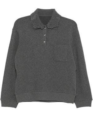JNBY Lace-Collar Sweater - Gray