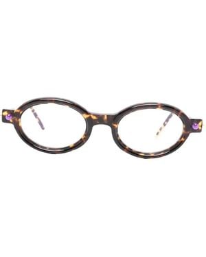 Kuboraum Round-Frame Glasses - Brown