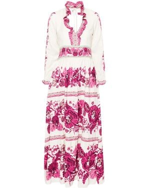 La DoubleJ Reina Crepe Maxi Dress - White