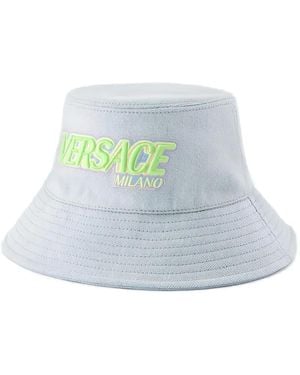Versace Denim Bucket Hat - White