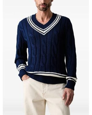 GANT Pullover Mit Zopfmuster - Blau