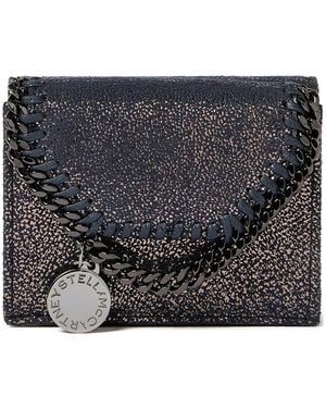 Stella McCartney Falabella Portemonnaie Im Glitter-Look - Grau