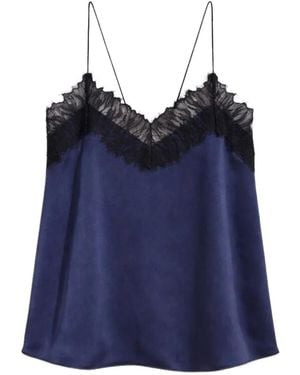 IRO Blouse Newin Bordée De Dentelle - Blue