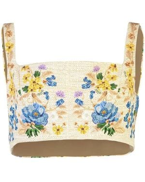 Mary Katrantzou Calix Brallet Top - Metallic